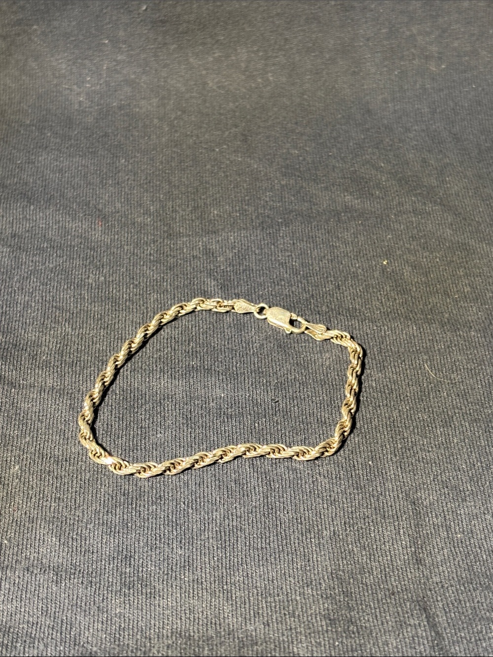Classic Twisted Rope Bracelet in Silver